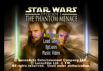 Star Wars Episode I: The Phantom Menace Title Screen